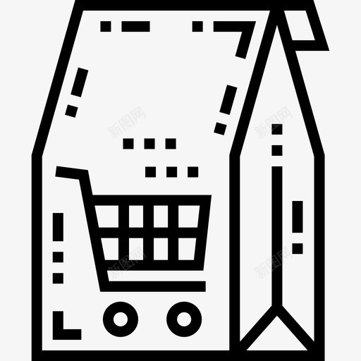 购物袋购物中心2直线型图标svg_新图网 https://ixintu.com 直线型 购物中心2 购物袋