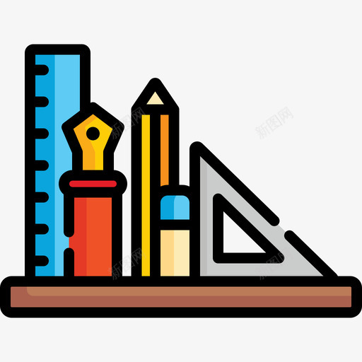 文具大学11线性颜色图标svg_新图网 https://ixintu.com 大学11 文具 线性颜色