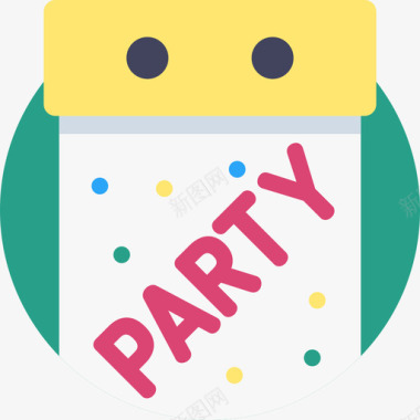 日历聚会和庆祝活动10平面图标图标