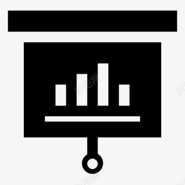 演示板分析条形图图标图标