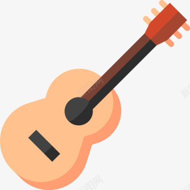 西班牙吉他tipical西班牙语2扁平图标图标