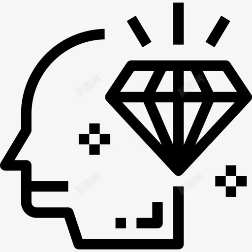 想法大脑的过程和想法线性的图标svg_新图网 https://ixintu.com 大脑的过程和想法 想法 线性的