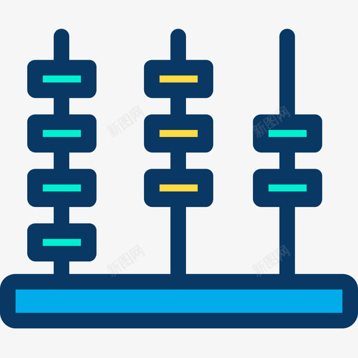 算盘教育和学校4线颜色图标svg_新图网 https://ixintu.com 教育和学校4 算盘 线颜色