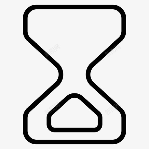 沙漏闹钟时钟图标svg_新图网 https://ixintu.com 时钟 时间和时钟轮廓 沙漏 秒表 计时器 闹钟