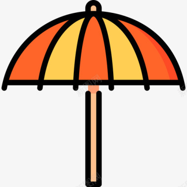 伞tipical西班牙语3线形颜色图标图标