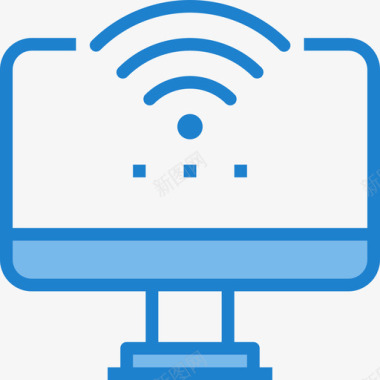 Wifi网络和数据库17蓝色图标图标