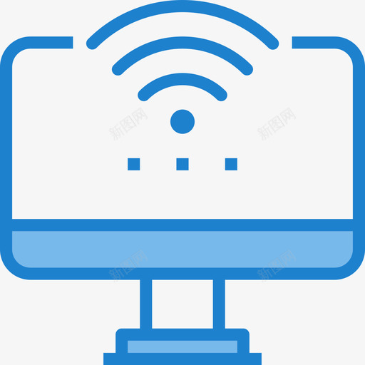 Wifi网络和数据库17蓝色图标svg_新图网 https://ixintu.com Wifi 网络和数据库17 蓝色