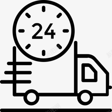 送货卡车商业和金融31浅圆形图标图标