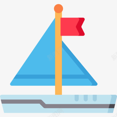 帆船运输75扁平图标图标
