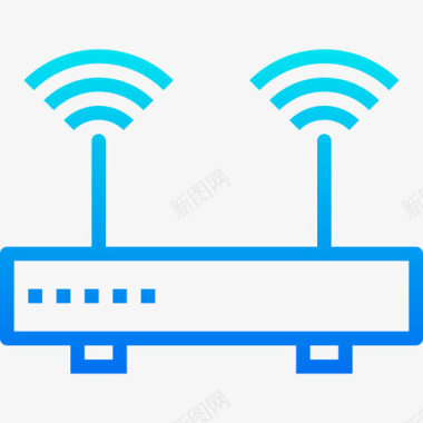 Wifi路由器通信互联网2渐变图标图标