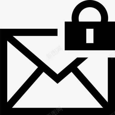 加密锁定邮件电子邮件收件箱图标图标