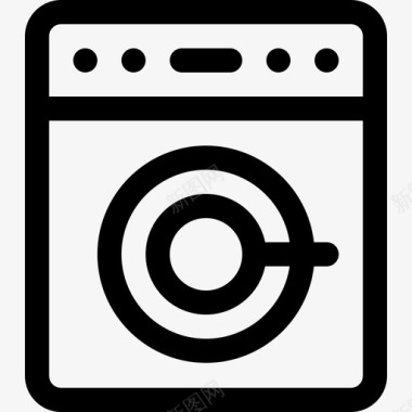 洗衣机缝纫机27直线图标图标