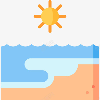 海滩tipical西班牙语2平坦图标图标