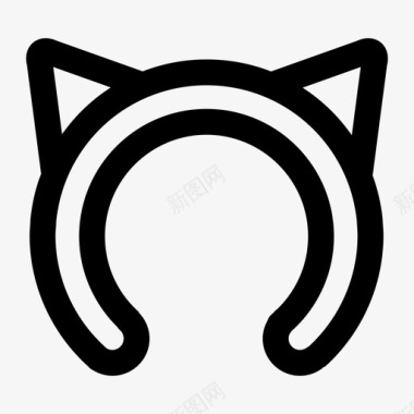猫耳朵头带配件猫耳朵图标图标
