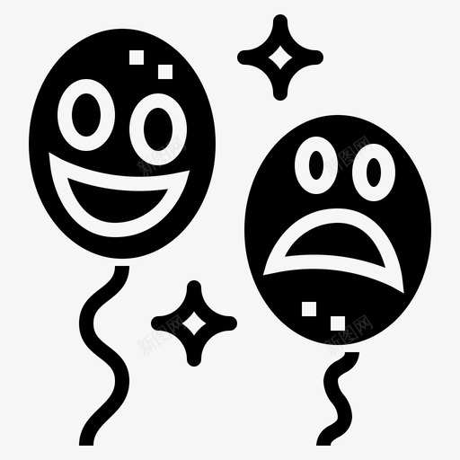 气球幽灵装饰品图标svg_新图网 https://ixintu.com 幽灵 幽灵怪物固体 气球 派对 装饰品