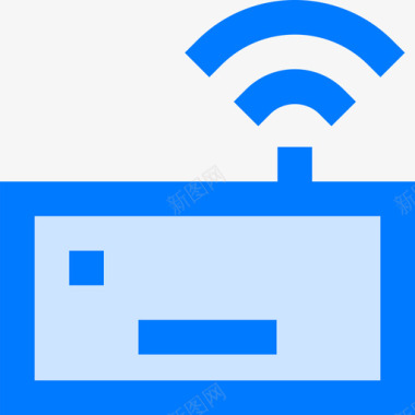 无线键盘计算机和硬件8蓝色图标图标