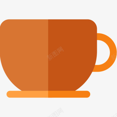 咖啡杯32号吧台扁平图标图标
