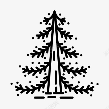 圣诞树树叶大自然图标图标
