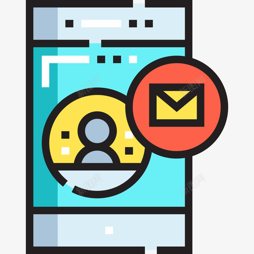 电子邮件联系人7线形颜色图标svg_新图网 https://ixintu.com 电子邮件 线形颜色 联系人7