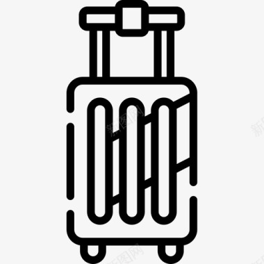行李箱自由时间12直线型图标图标