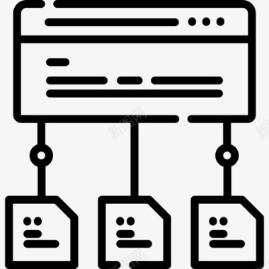 数据流web开发22线性图标图标