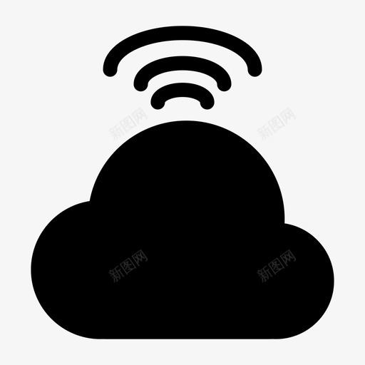 云网络wifi云无线图标svg_新图网 https://ixintu.com wifi云 云网络 搜索引擎优化和网页优化 无线