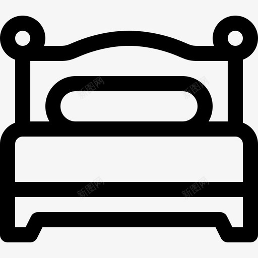 床床和早餐10线性图标svg_新图网 https://ixintu.com 床 床和早餐10 线性