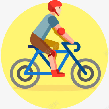 自行车活动生活方式7平板图标图标