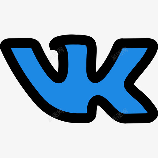 VK社交17线性颜色图标svg_新图网 https://ixintu.com VK 社交17 线性颜色