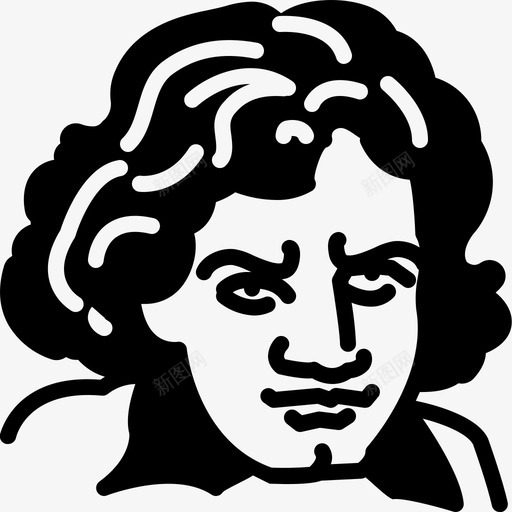 贝多芬作曲家人物图标svg_新图网 https://ixintu.com 人物 作曲家 贝多芬 钢琴家