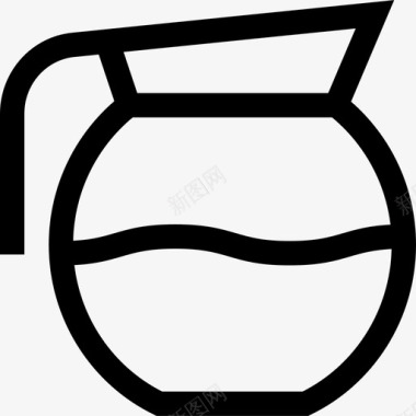 咖啡壶31号吧台直线型图标图标