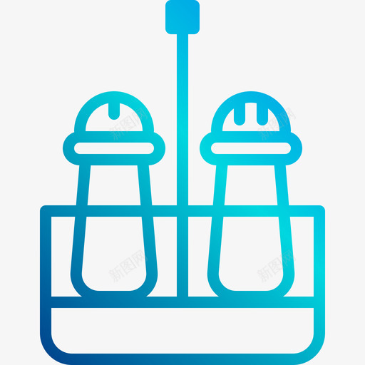 盐和胡椒烹饪和食品线性梯度图标svg_新图网 https://ixintu.com 烹饪和食品 盐和胡椒 线性梯度