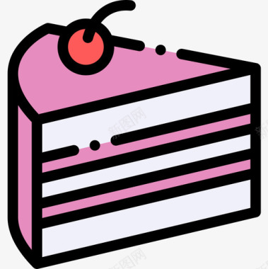 蛋糕派对和庆祝活动14线性颜色图标图标