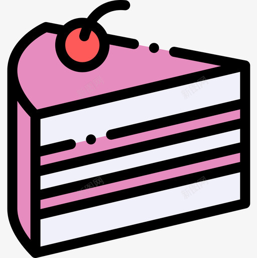 蛋糕派对和庆祝活动14线性颜色图标svg_新图网 https://ixintu.com 派对和庆祝活动14 线性颜色 蛋糕