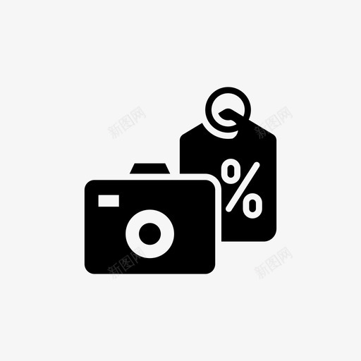 相机购买折扣图标svg_新图网 https://ixintu.com 折扣 摄影 相机 购买 购物