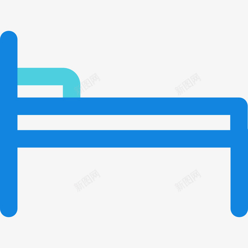 床教育83直线蓝色图标svg_新图网 https://ixintu.com 床 教育83 直线蓝色