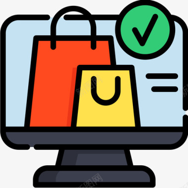 购物电子商务68线性颜色图标图标