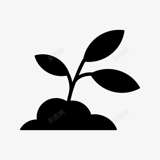 正在生长的植物字形图标svg_新图网 https://ixintu.com 字形 正在生长的植物