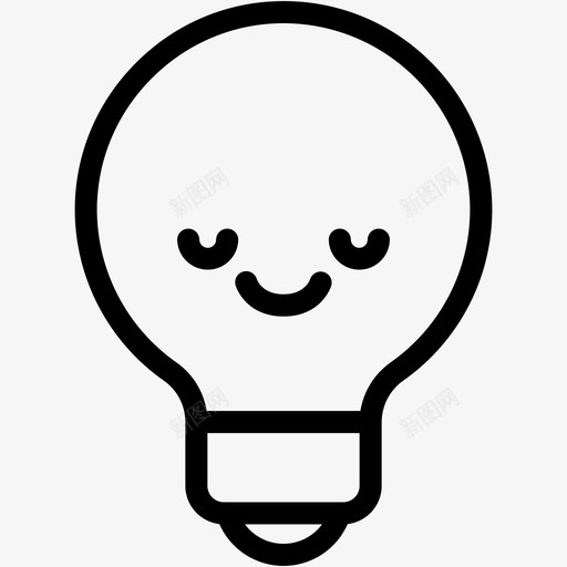 和平表情情绪图标svg_新图网 https://ixintu.com 和平 情绪 感觉 灯泡 灯泡表情线 表情