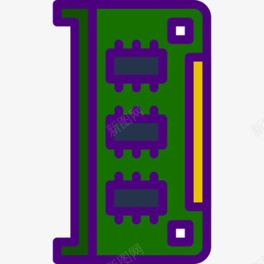 Ram设备32线性彩色图标图标