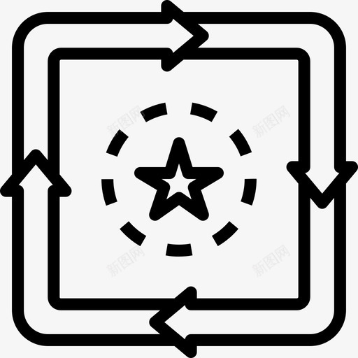 周期产品管理5线性图标svg_新图网 https://ixintu.com 产品管理5 周期 线性