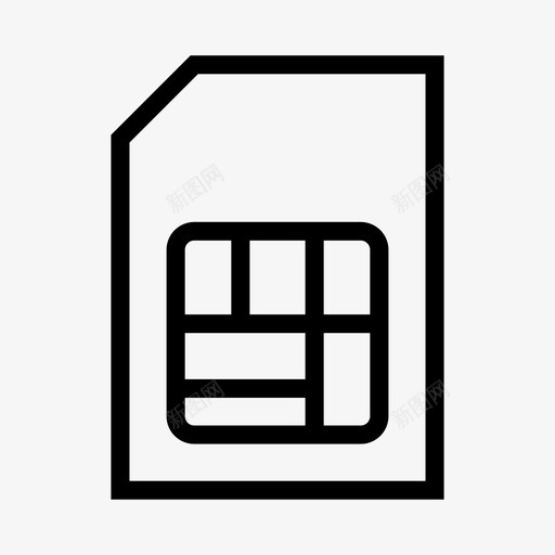 sim卡连接移动图标svg_新图网 https://ixintu.com sim卡 数据存储 移动 网络 连接