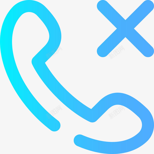 电话用户界面24渐变图标svg_新图网 https://ixintu.com 渐变 用户界面24 电话
