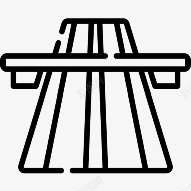 高速公路服务区3直线图标图标