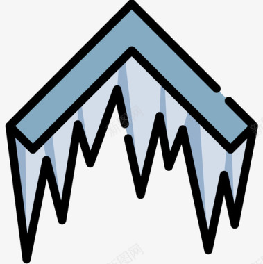 冰柱天气164线性颜色图标图标