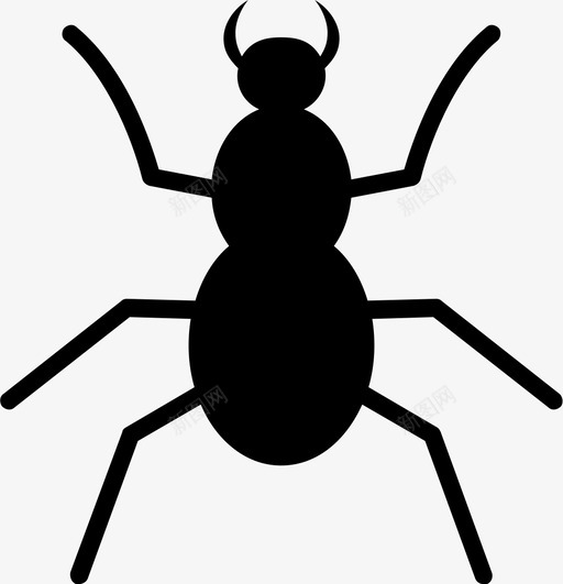 虫子蚂蚁黑色图标svg_新图网 https://ixintu.com 害虫 昆虫 虫子 蚂蚁 黑色