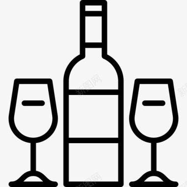 葡萄酒西班牙风味直系图标图标