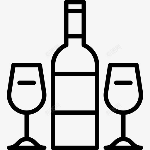 葡萄酒西班牙风味直系图标svg_新图网 https://ixintu.com 直系 葡萄酒 西班牙风味