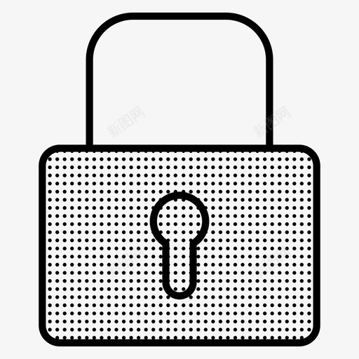 锁挂锁抽象点图标svg_新图网 https://ixintu.com 抽象点 挂锁 锁