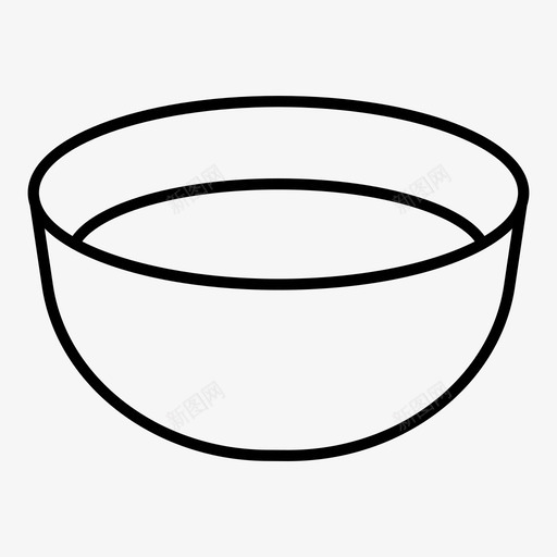 碗烤盘烹饪图标svg_新图网 https://ixintu.com 厨房用品 搅拌碗 烤盘 烹饪 碗